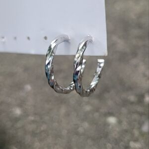 2 for $14! Silver Hoop Earrings NWOT
